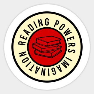 Reading powers imagination Sticker